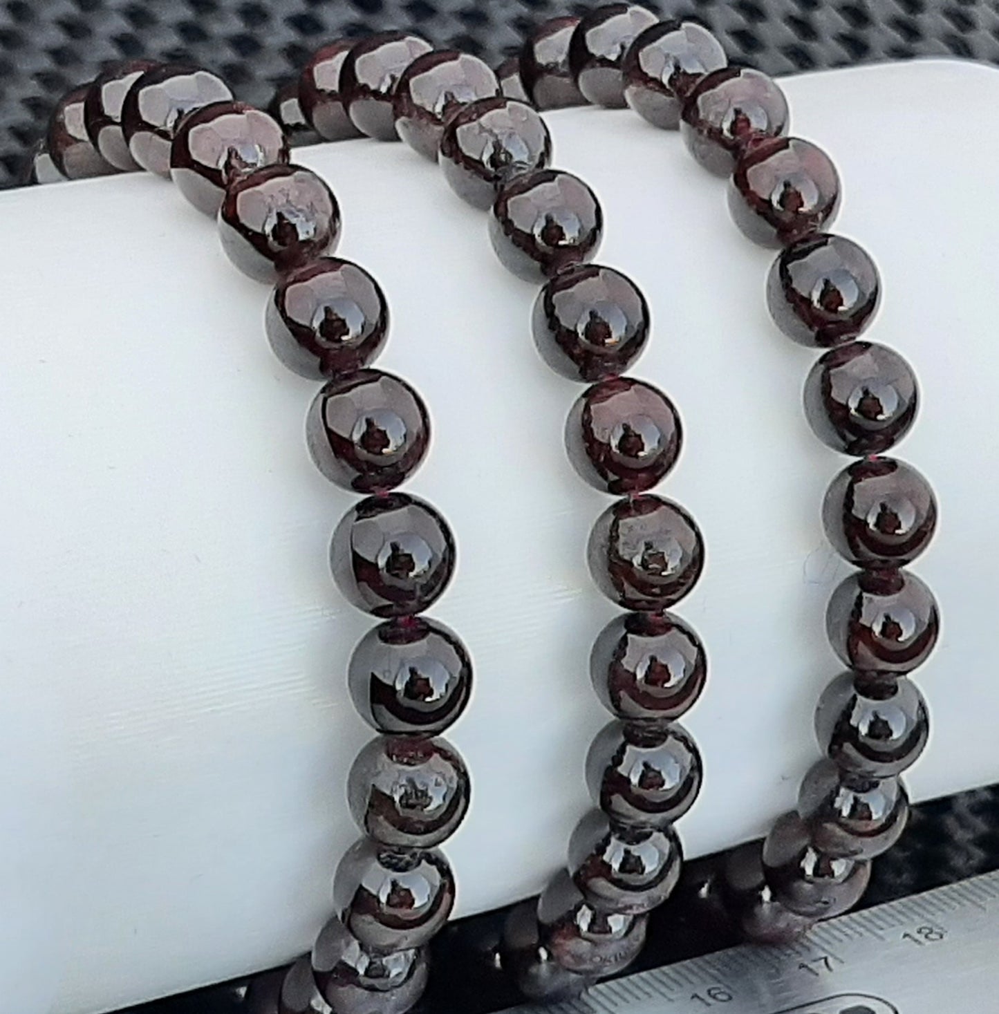 Garnet Round Bracelet, 7-8mm RETAIL