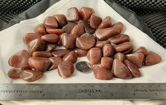 Red Aventurine Tumble by 500g, Small ~20mm - 25mm