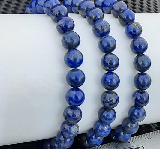 Lapis Lazuli AAA Round Bracelet, 8mm WS