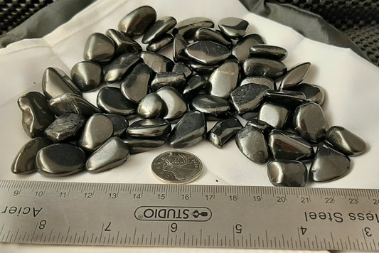 Shungite Tumble by 250g, Large ~25mm - 35mm