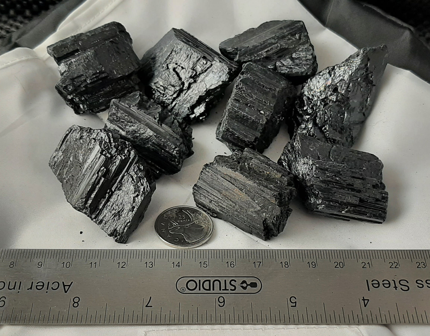 Black Tourmaline Rough by 500g, Large ~2" - 3"