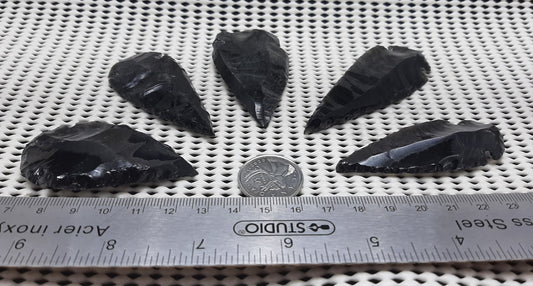 Obsidian Arrow Head, Retail $5ea@5pc pk