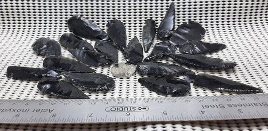 Obsidian Arrow Head, Retail $2ea@20pc pk