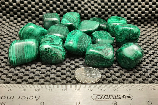 Malachite Tumble by 500g, Large ~ 25mm - 35mm