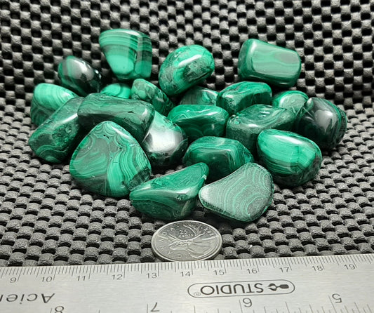 Malachite Tumble by 500g, Small ~ 20mm - 25mm