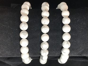 Howlite Round Bracelet, 8mm RETAIL