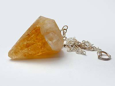 Pendulum, Facet Point, Citrine