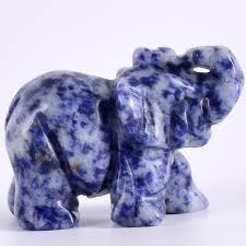 Elephant Figurine 1.5", Assorted Stones WS