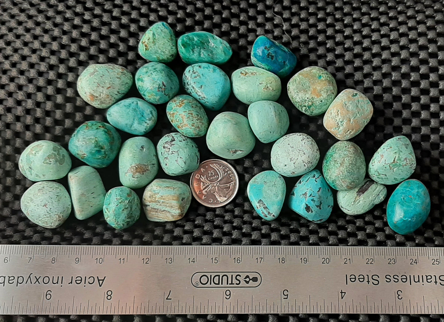 Peruvian Turquoise, Tumble by 250g, Small 20mm - 25mm