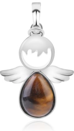 Angel Pendant with Tear Drop Stone