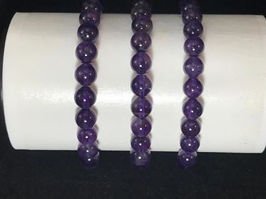 Amethyst Round Bracelet, 8mm RETAIL