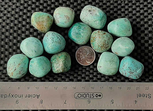 Chrysocolla aka:Peruvian Turquoise, Tumble by 250g, Large 25mm - 35mm