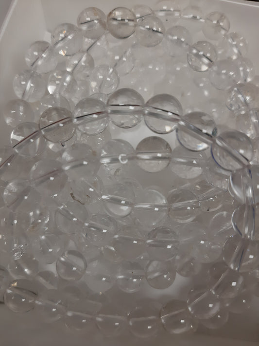 Clear Quartz Round Bracelet, 8mm RETAIL