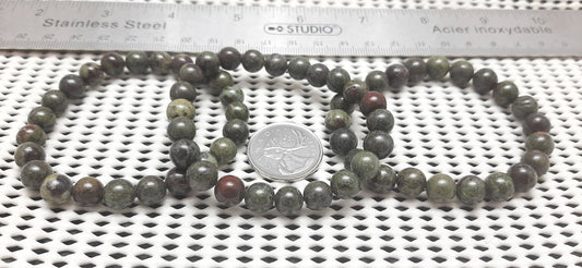 Dragon's Blood Jasper Round Bracelet, 8mm WS