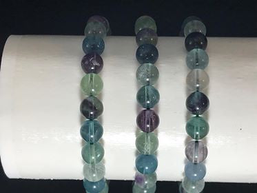 Rainbow Fluorite Round Bracelet, 8mm WS