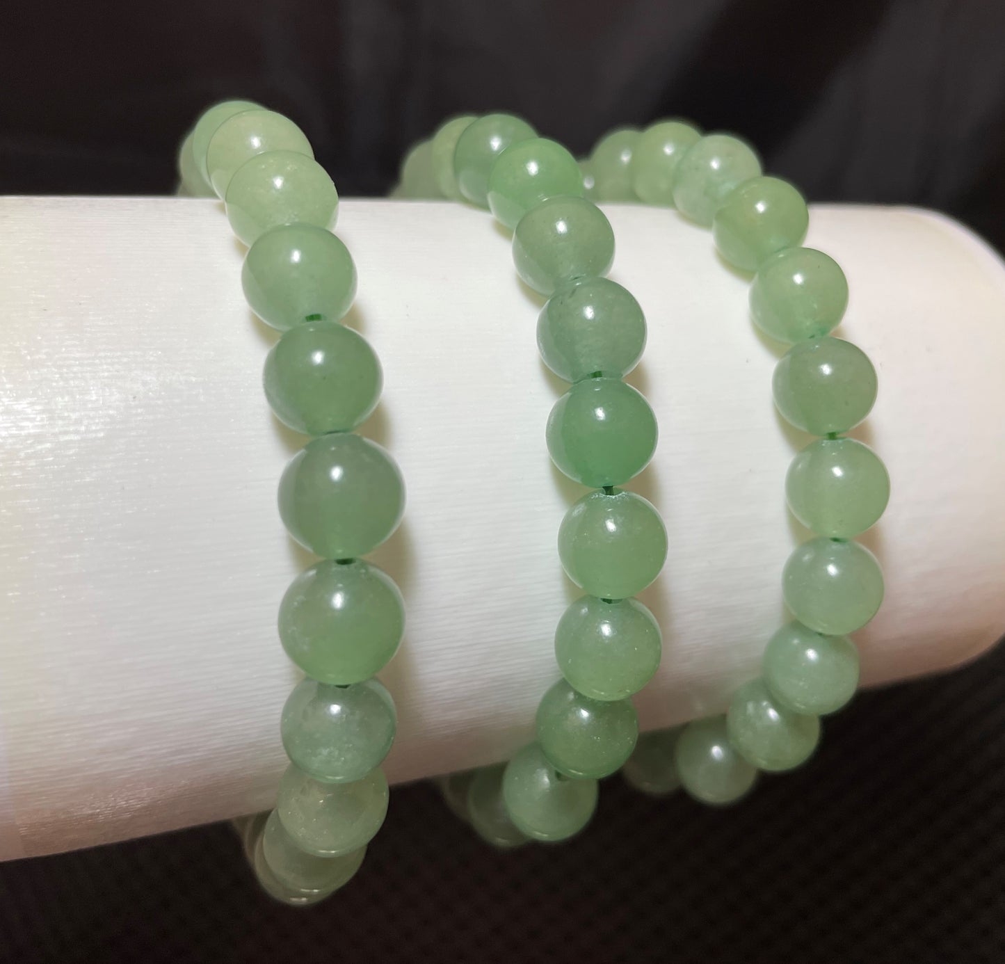 Green Aventurine Round Bracelet, 8mm WS