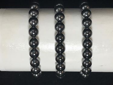 Hematite Round Bracelet, 8mm WS