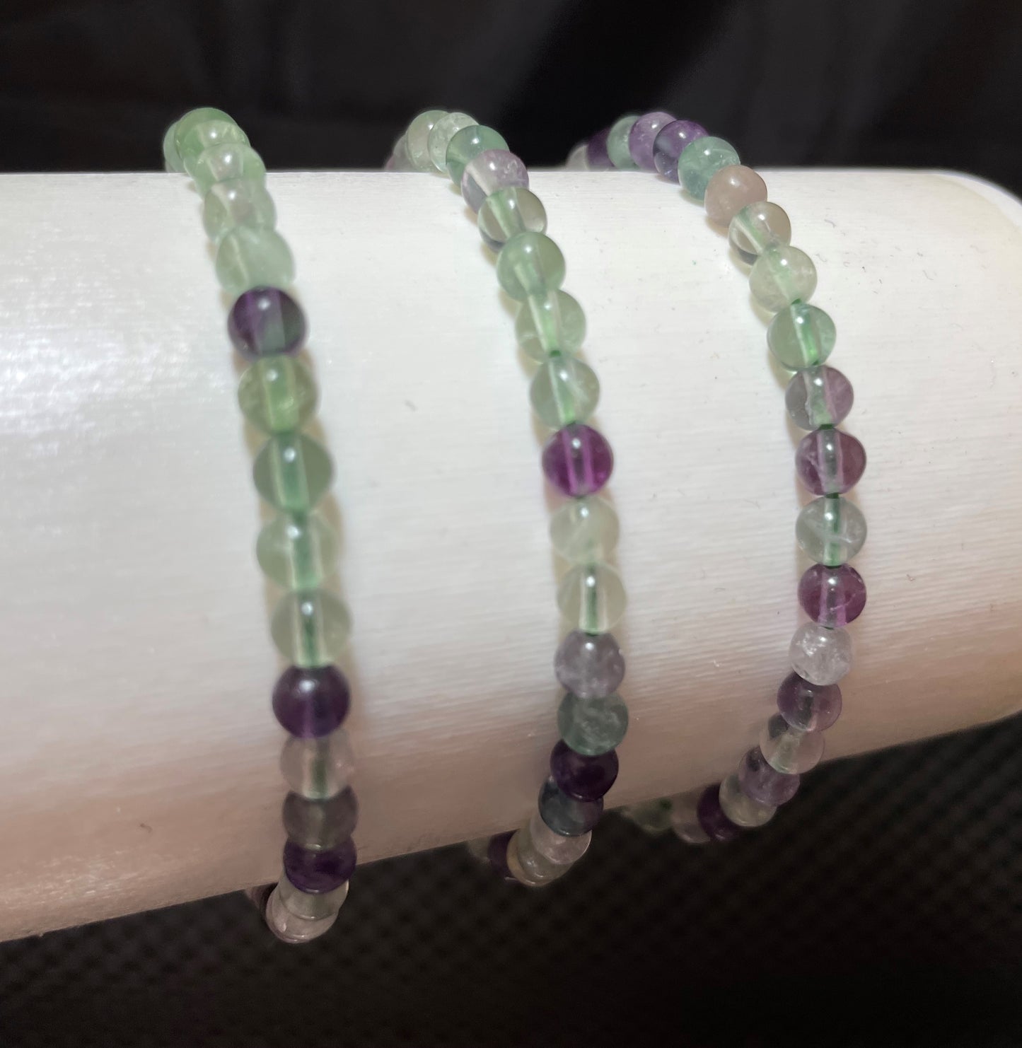 Rainbow Fluorite Round Bracelet, 4mm RETAIL