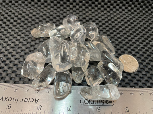 Clear Quartz Tumble AAA Grade by 250g, Large 25mm - 30mm, Brazil