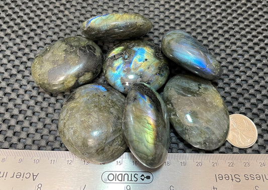 Labradorite All Polished Pebbles by 500g, Sml (7-10pc)