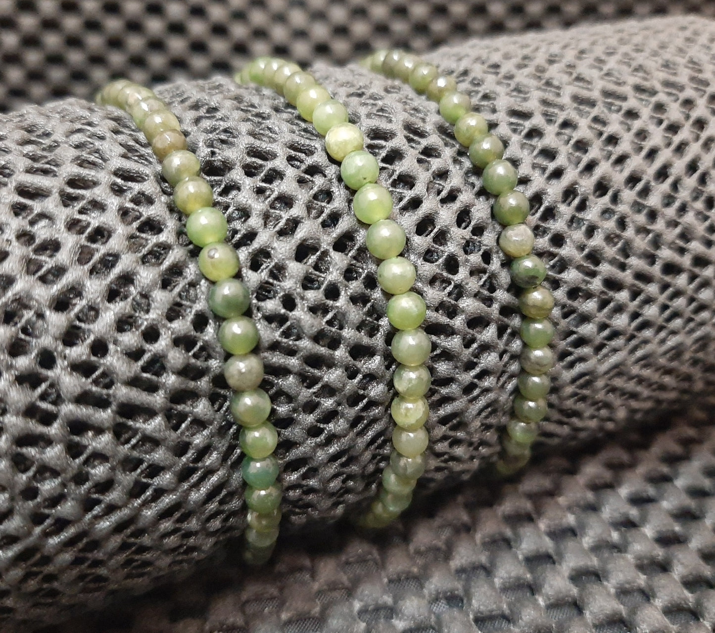 Jade (Nephrite) Round Bracelet, 3-4mm RETAIL