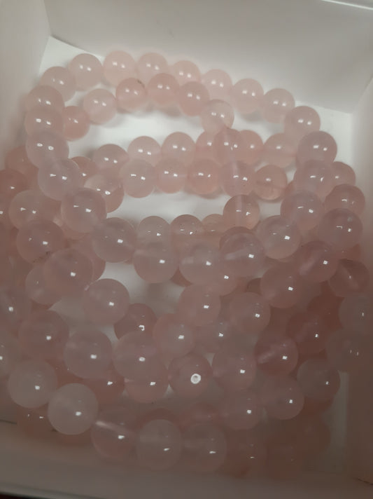 Rose Quartz A+ Round Bracelet, 8mm RETAIL