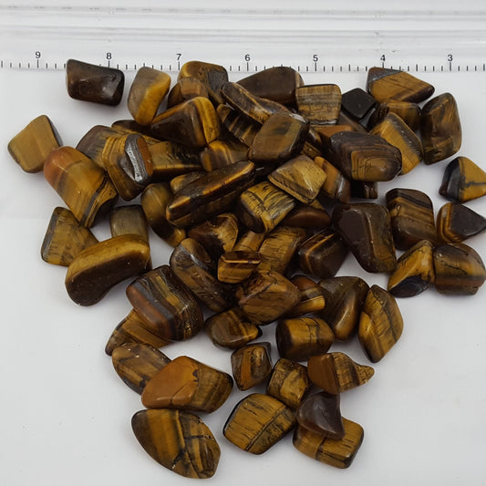 Tiger Eye Tumble by 500g, Small ~ 20mm - 25mm