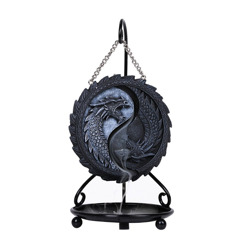 Burner, Backflow Incense, Hanging Yin Yang Dragon